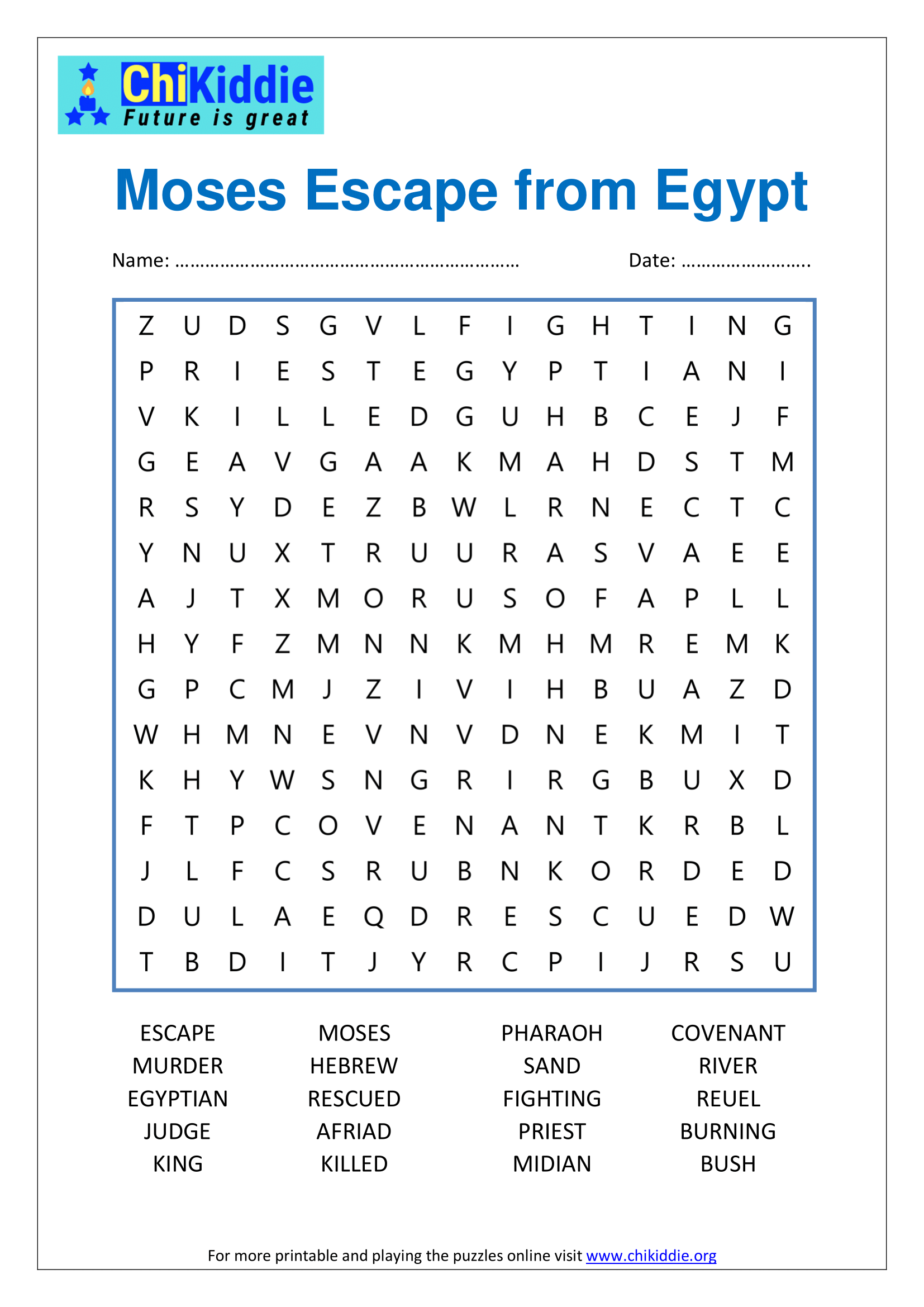 Moses Escape from Egypt MEDIUM ChiKiddie